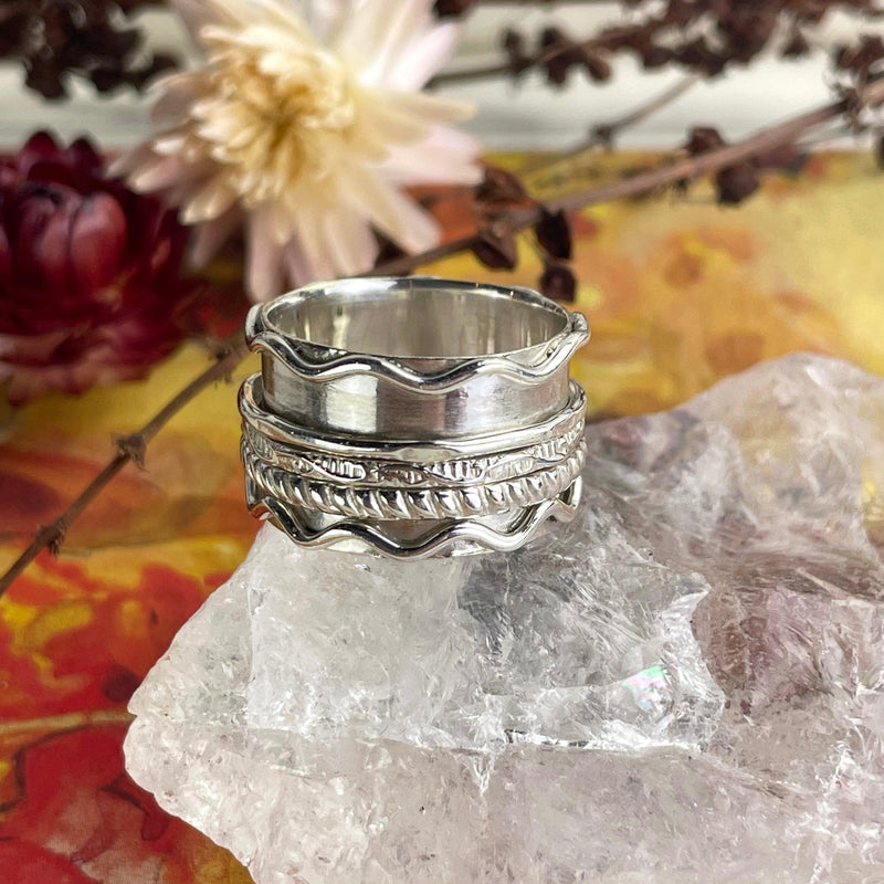 Wide Band Worry Ring