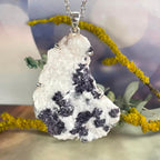 White And Purple Crystal Necklace