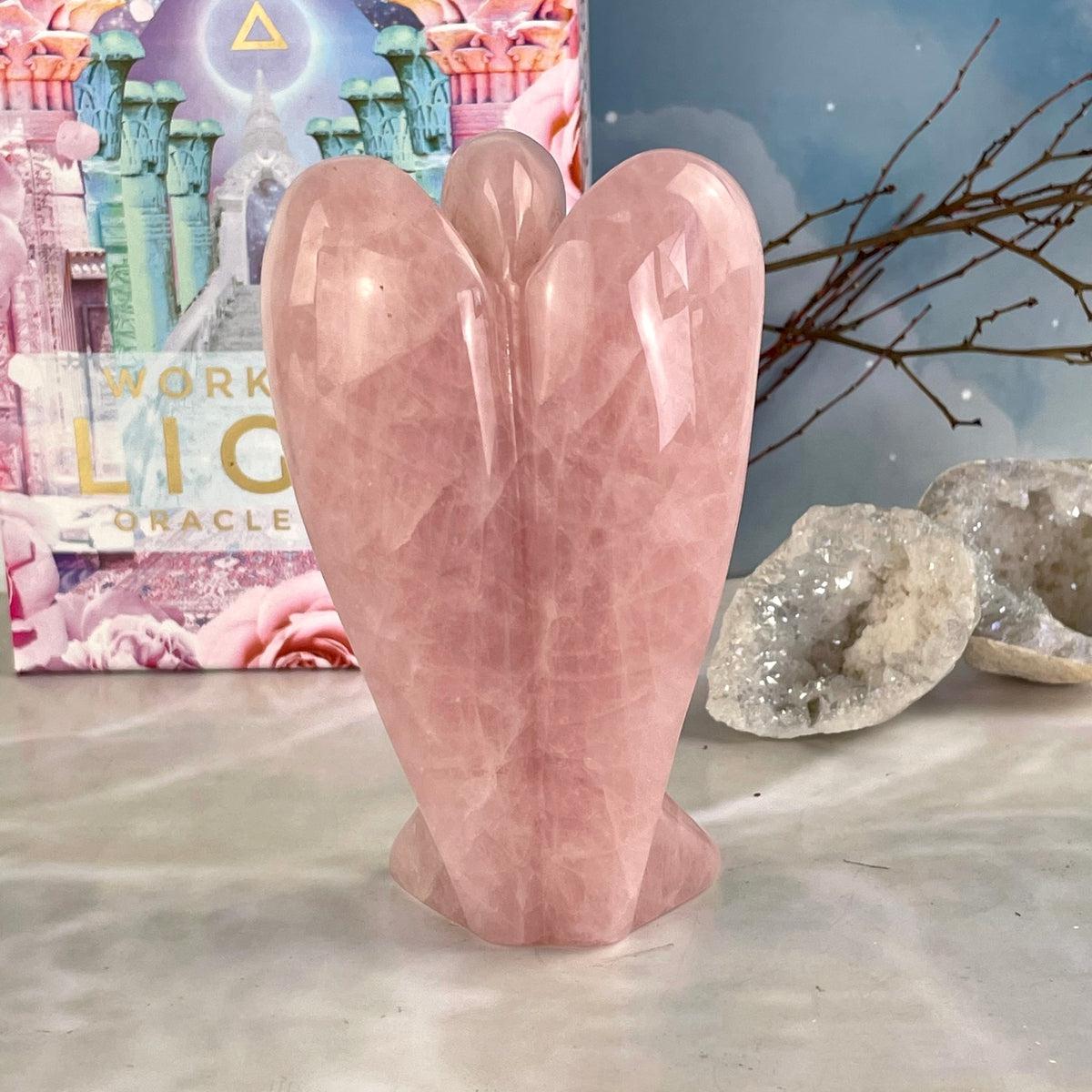 Rose Quartz High Grade Crystal Angel