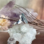 Aquamarine Thin Bar Ring
