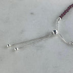 Burgundy Crystal Bead Bracelet