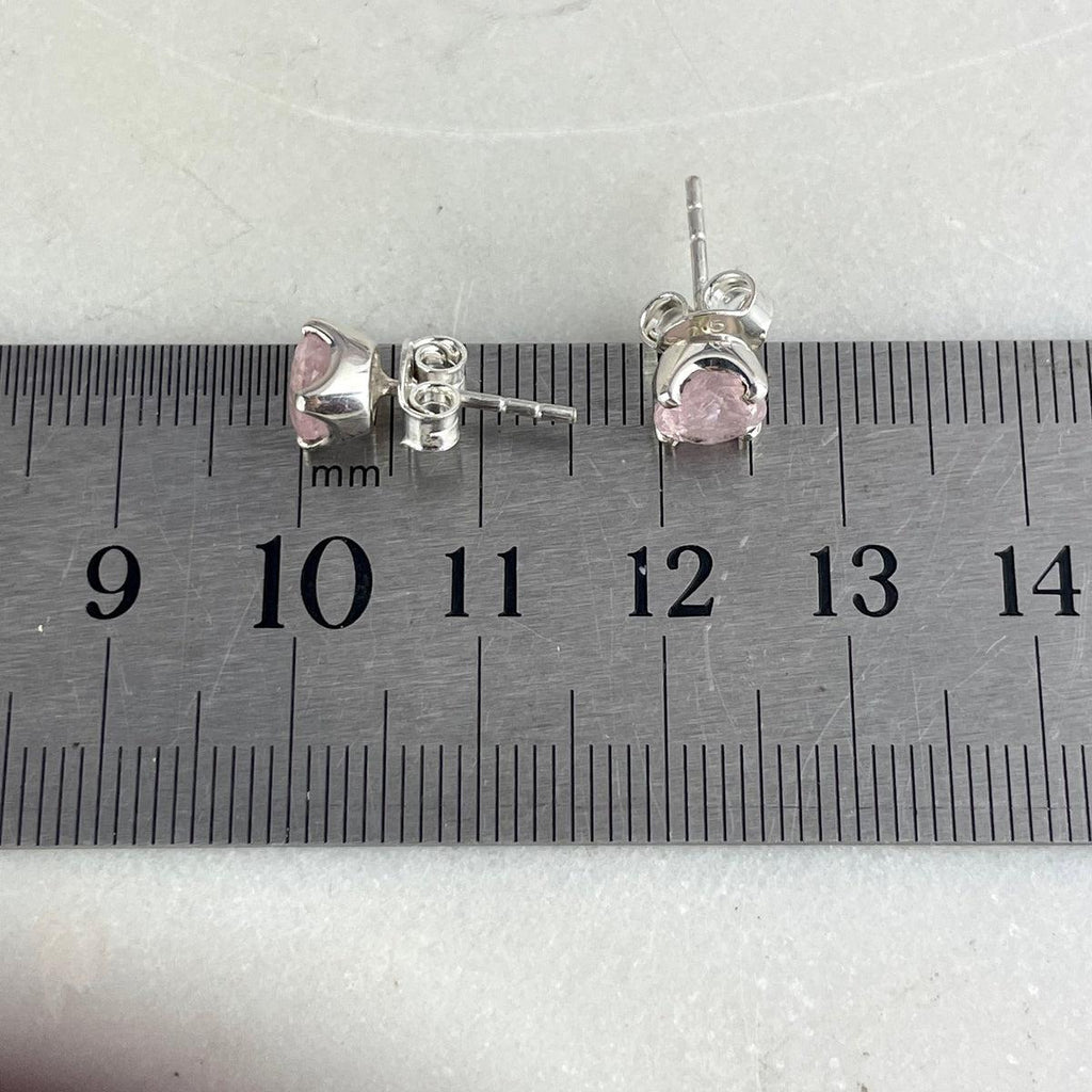 Pink Gemstone Stud Earrings