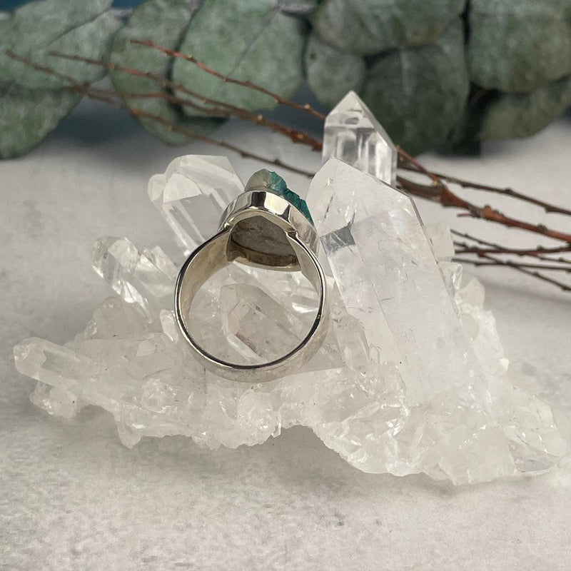 Dioptase Raw Freeform Ring The Empress Wolf
