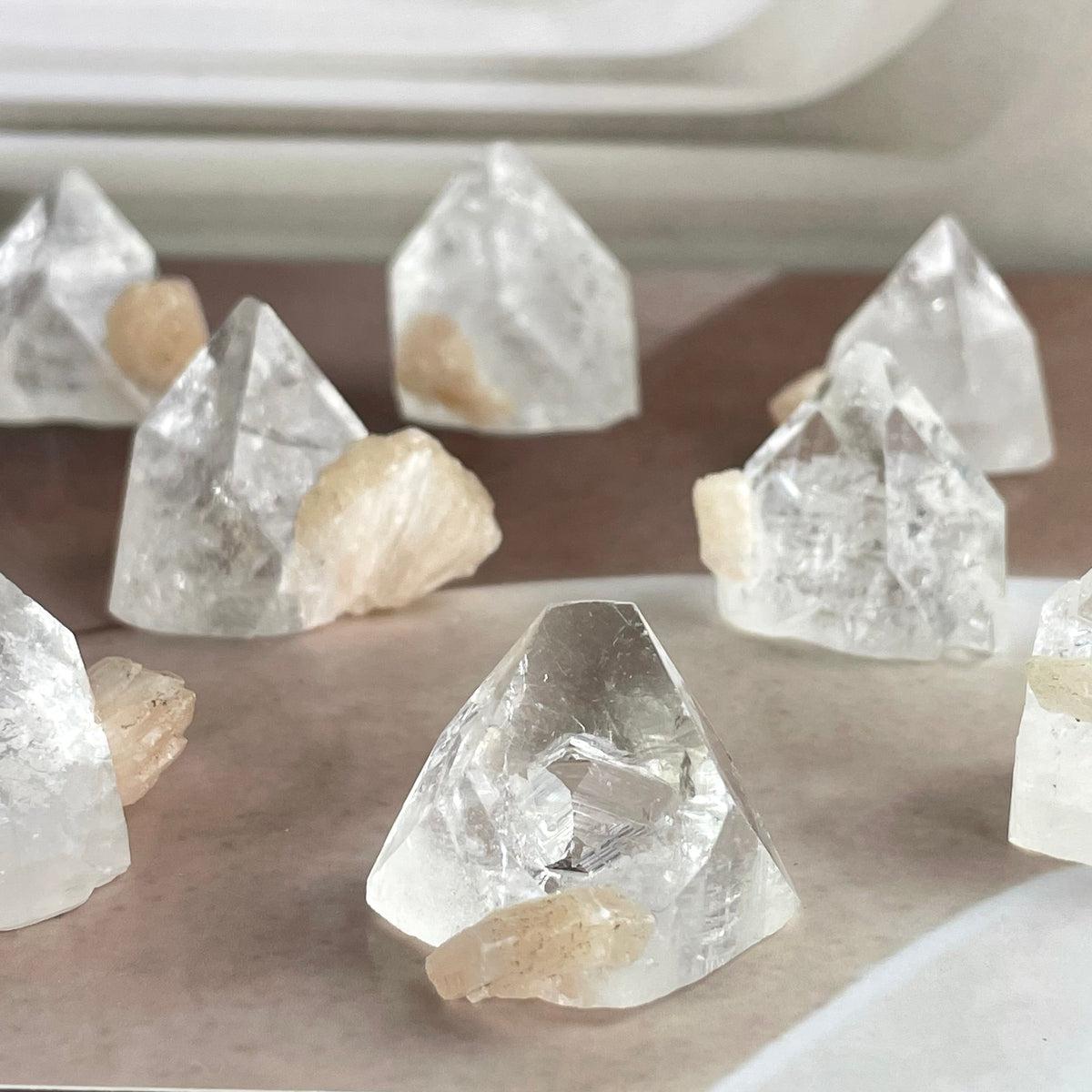 Apophyllite And Stilbite Points