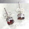 Red Gemstone Stud Earrings