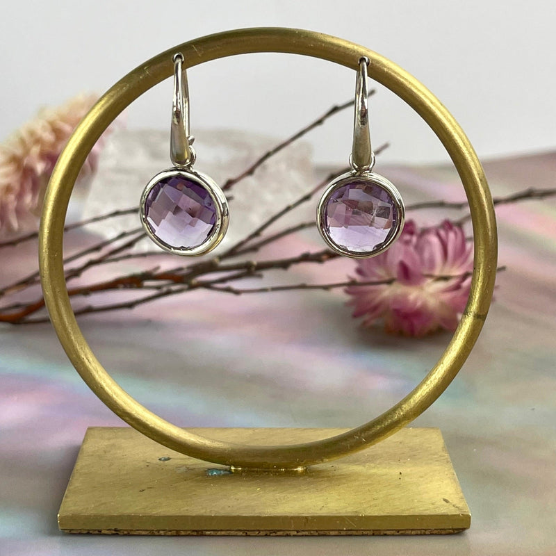 Pale Purple Crystal Earrings