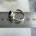 Garnet In Sterling Silver Ring