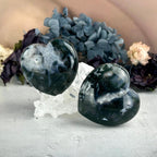 Moss Agate Crystal Heart