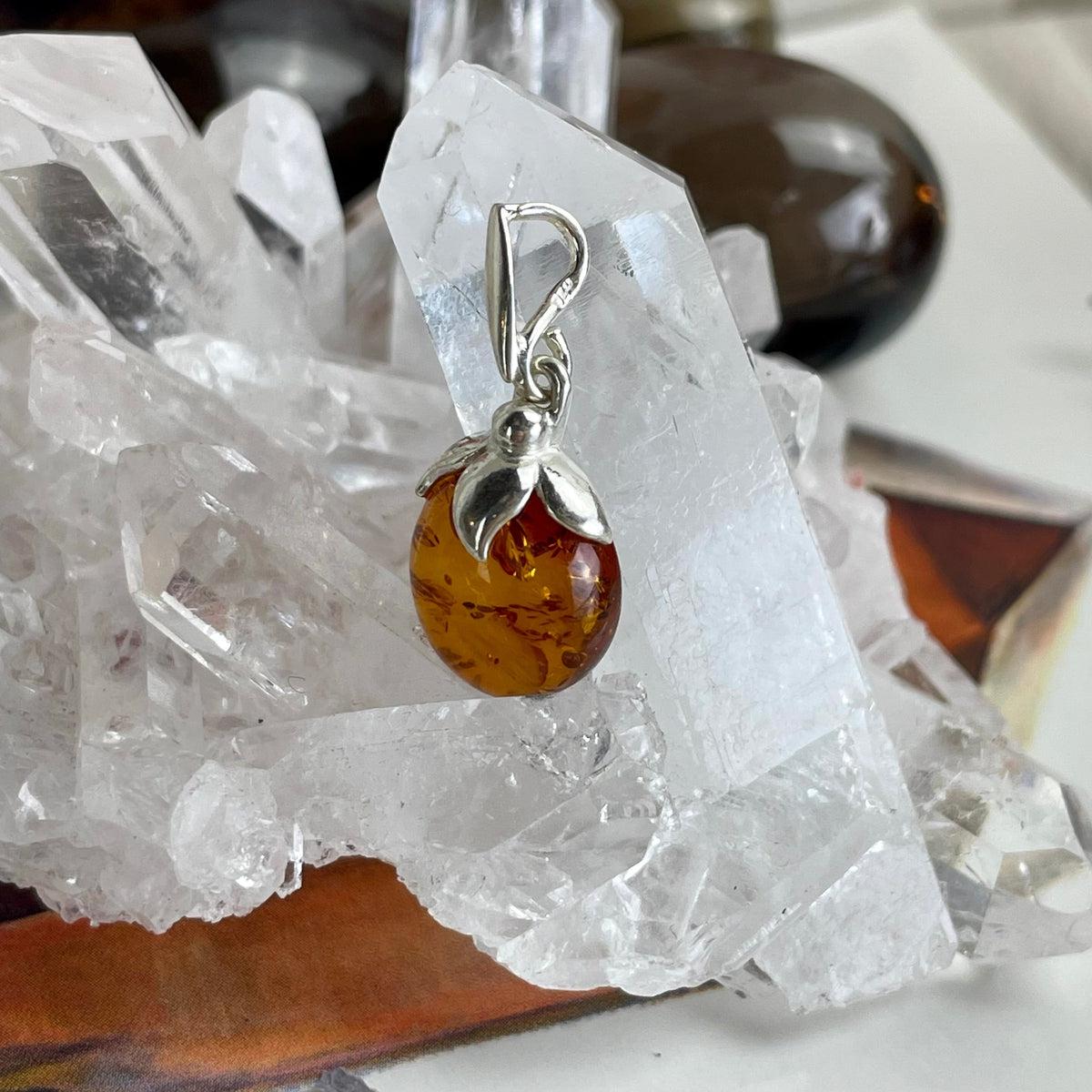 Baltic Amber Flower Pendant