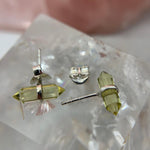 Double Terminated Crystal Bar Earrings