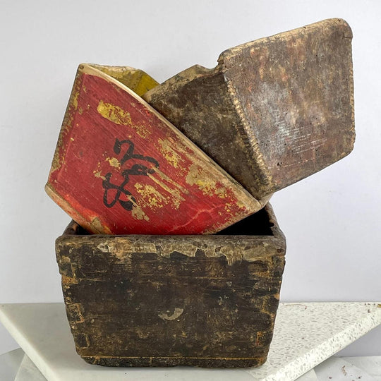 Weathered Wooden Pots