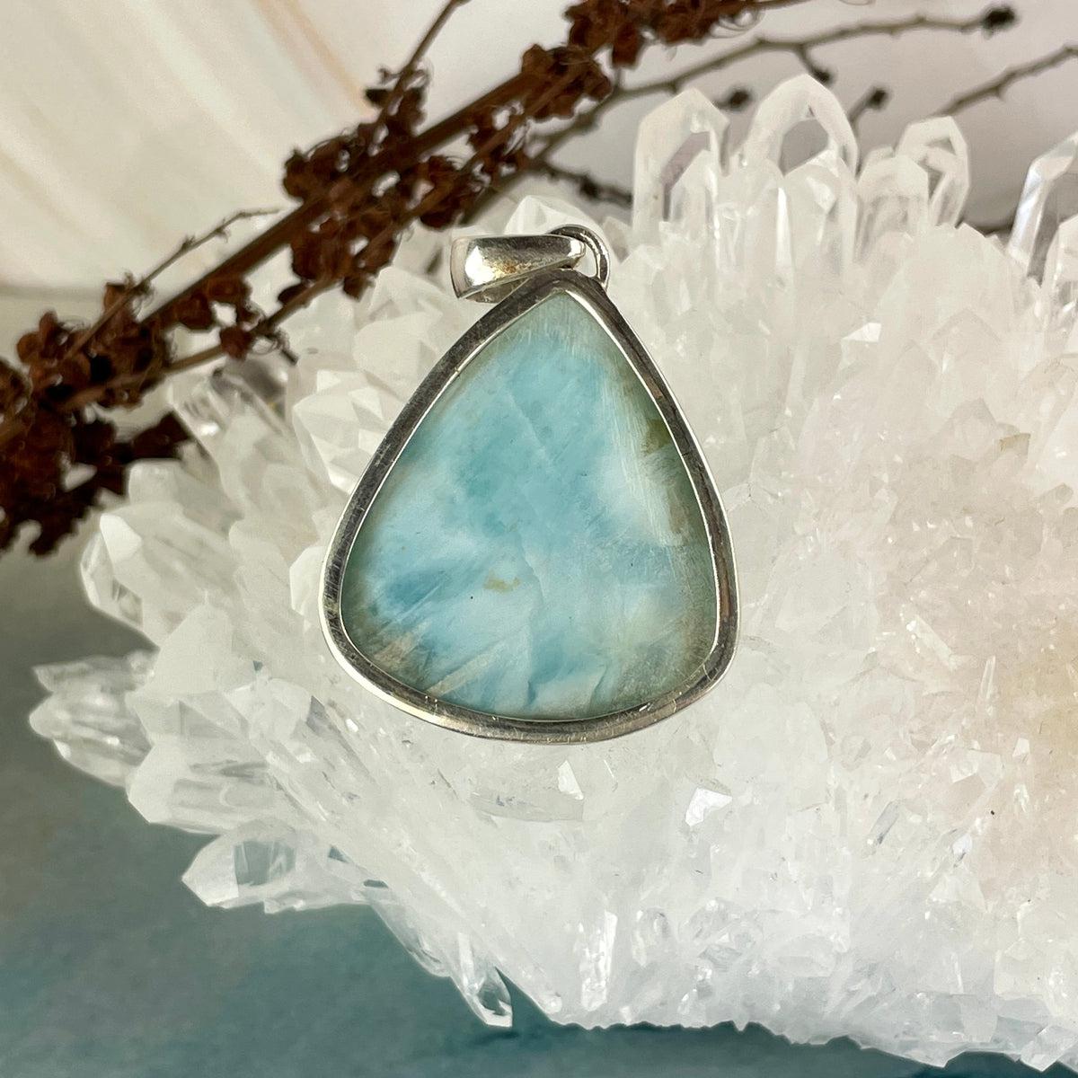 Pear Shaped Larimar Pendant