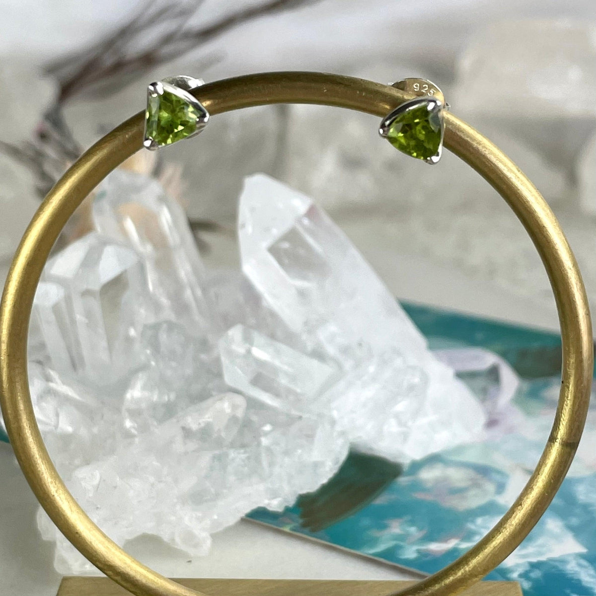Green Crystal Earrings