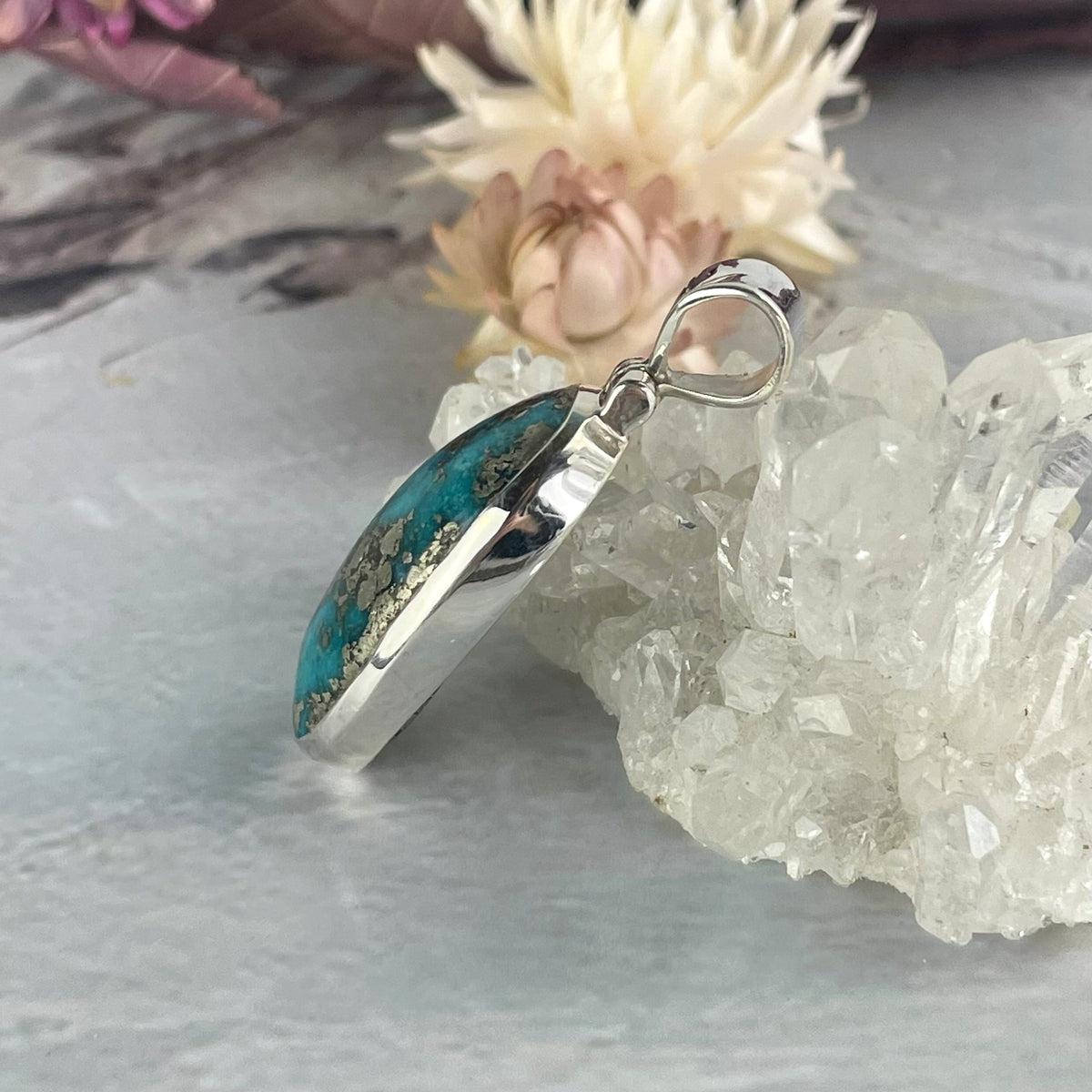 Blue And Gold Crystal Pendant