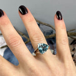 Blue Topaz Crystal Ring