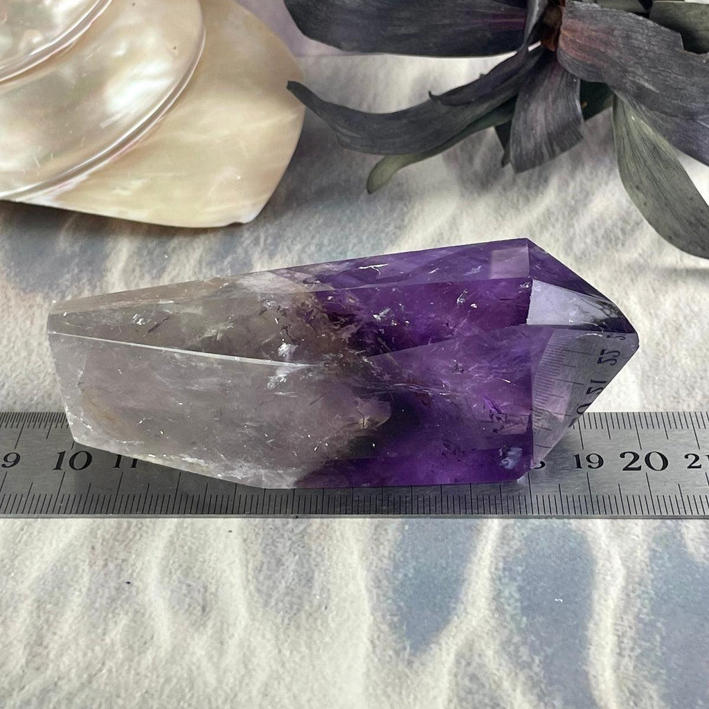 Smokey Quartz And Amethyst Point