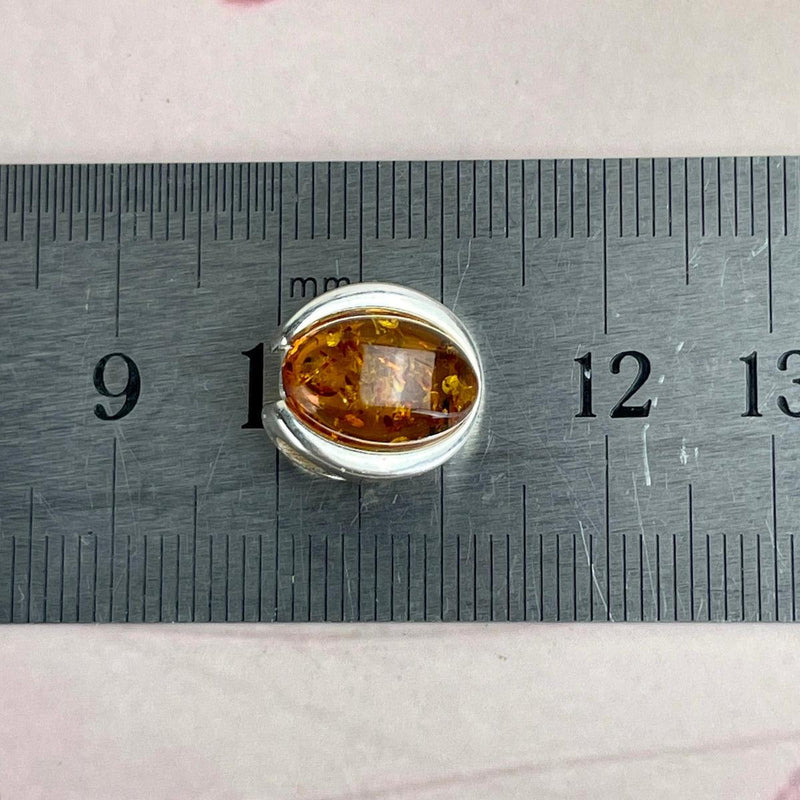 Oval Amber Pendant