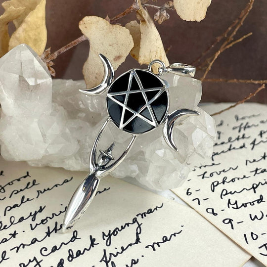 Black Onyx Wicca Pendant