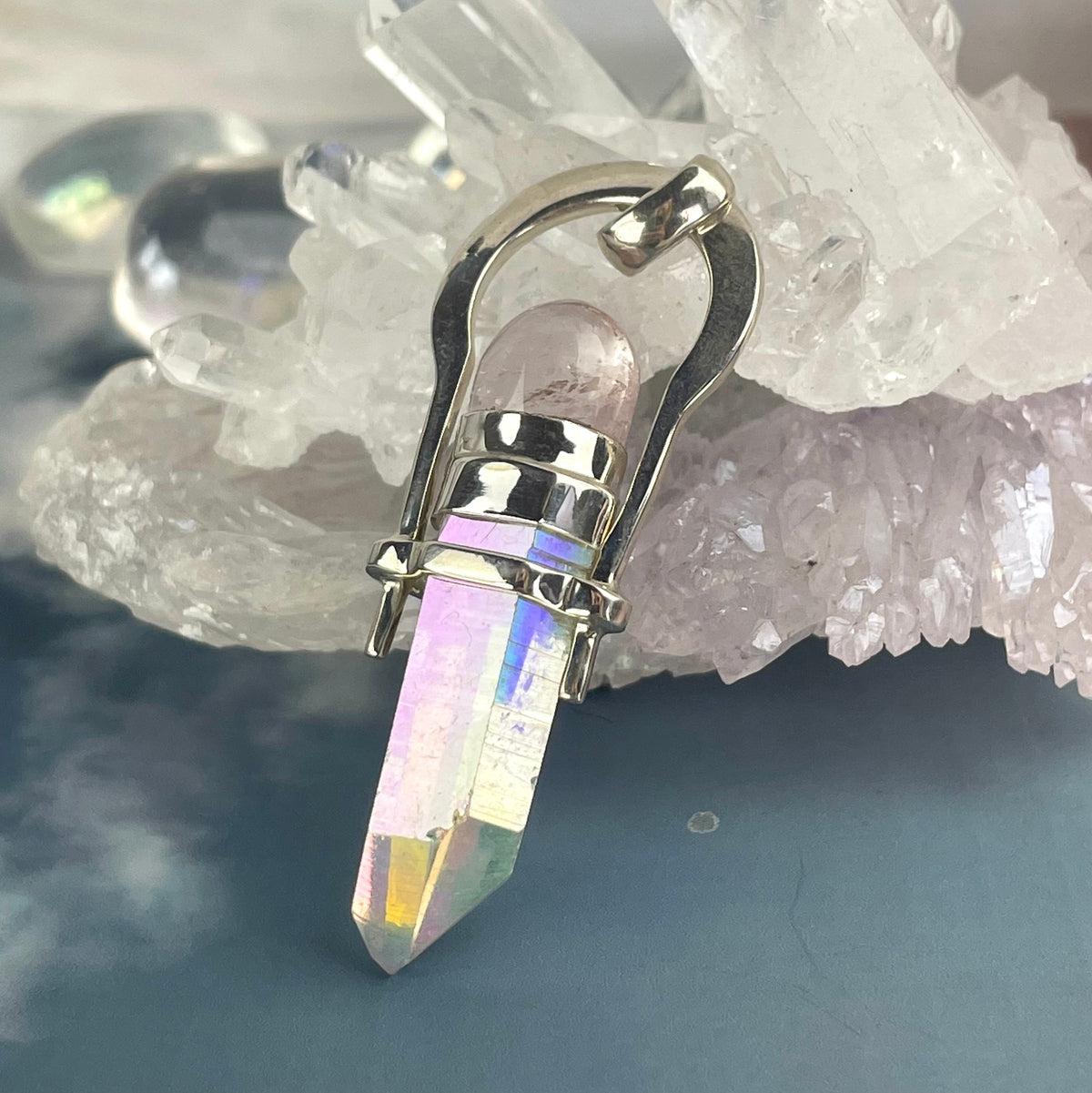 Morganite Crystal Pendant