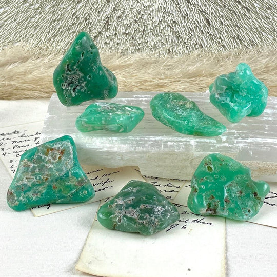 Chrysoprase Semi Polished Stones