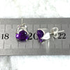 Purple Gemstone Stud Earrings