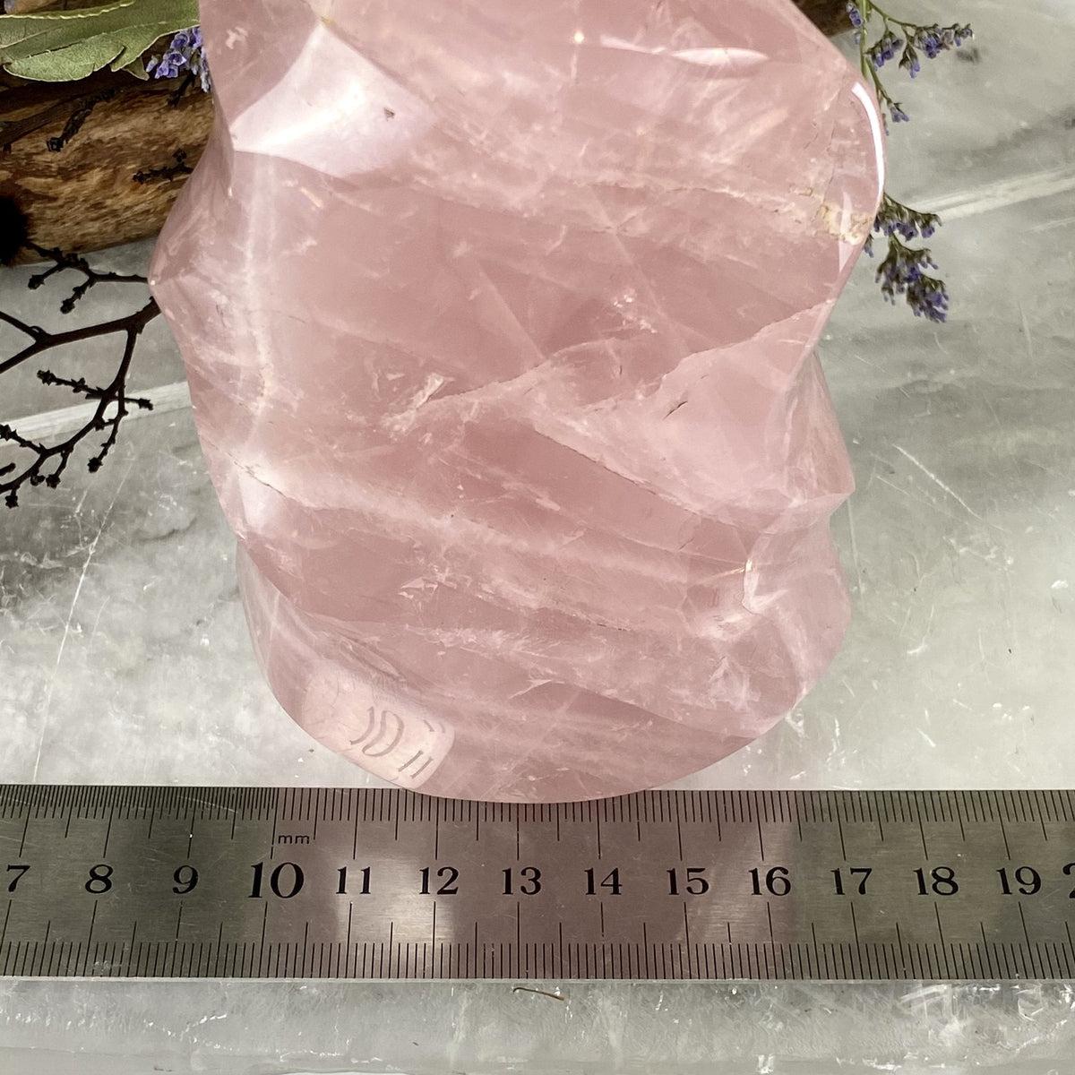 Rose Quartz Crystal Flames 12cm - 19cm