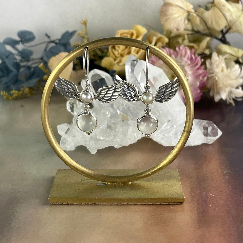 Crystal And Pearl Earrings