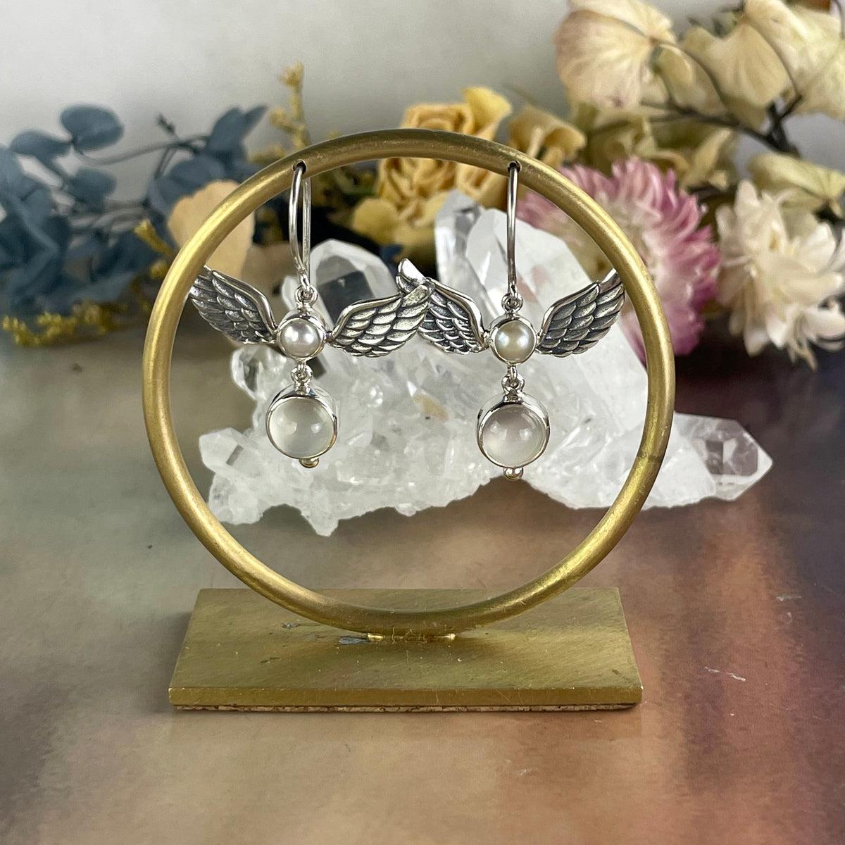 Crystal And Pearl Earrings