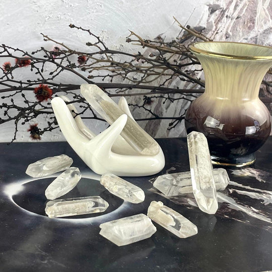 Ethically Sourced Natural Phantom Clear Quartz Points