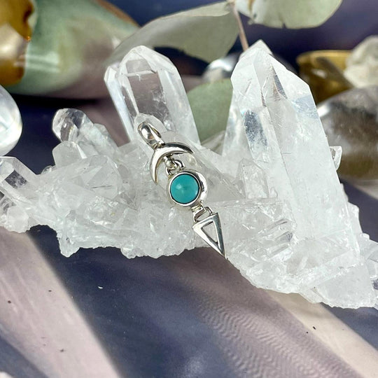Turquoise Crescent Moon Pendant