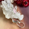 Rectangle Rose Quartz Earrings