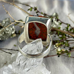 Seam Agate Sterling Silver Ring