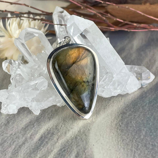 Labradorite Teardrop Pendant