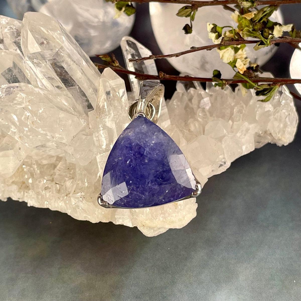 Trillion Cut Tanzanite Pendant