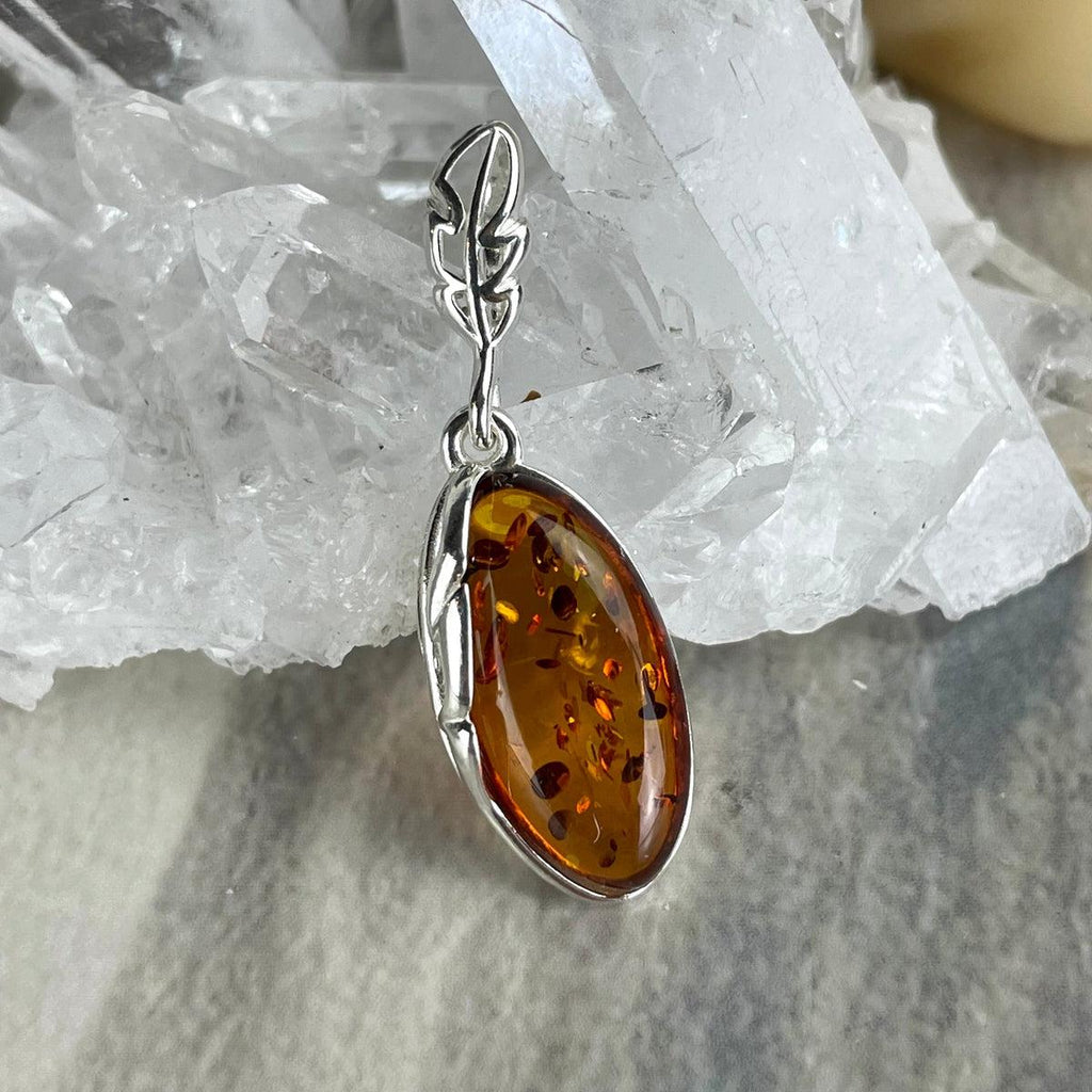 Fossilised Amber Silver Jewellery