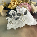 Crystal Earrings With Wing Design
