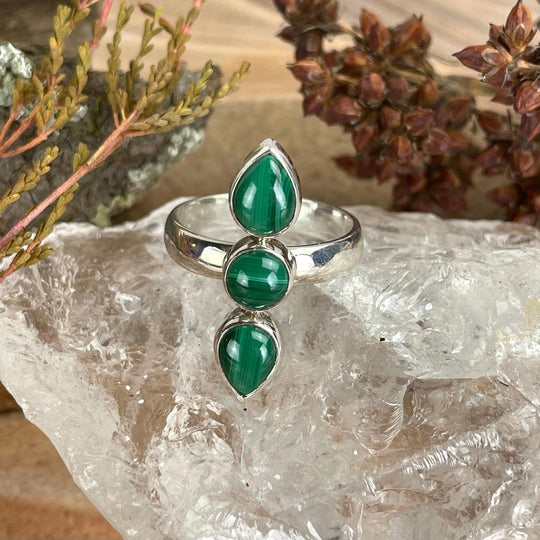 Malachite Trio Ring