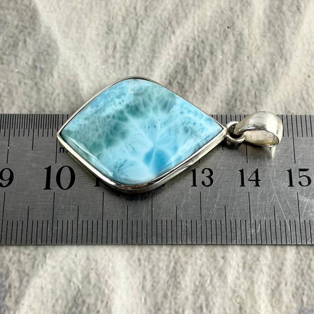 Larimar Diamond Shaped Pendant