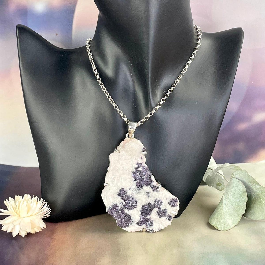Lepidolite Large Raw Pendant