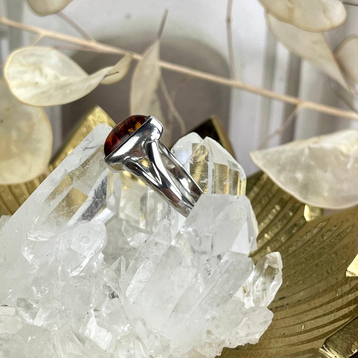 Tri Amber Ring