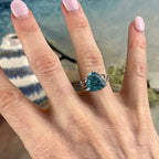 Blue Gemstone Sterling Silver Ring