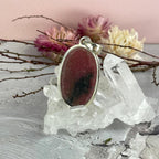Pink And Black Crystal Pendant