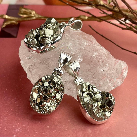 Pyrite Raw Assorted Shape Pendants