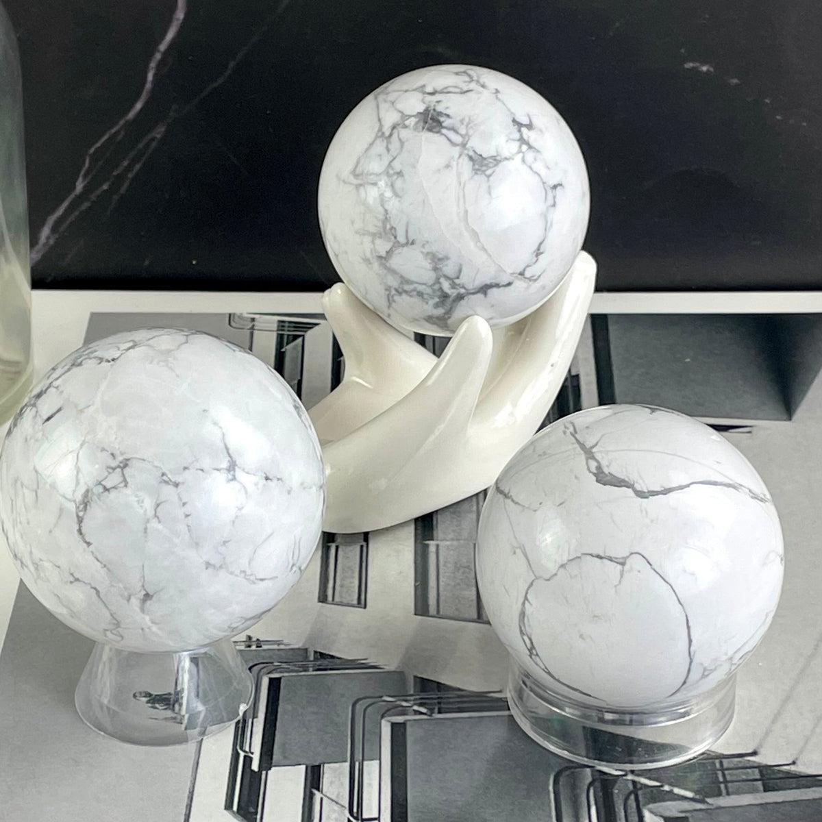 Howlite Crystal Orb