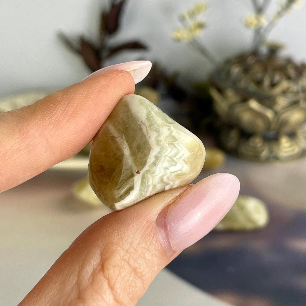 Green And White Crystal Stone