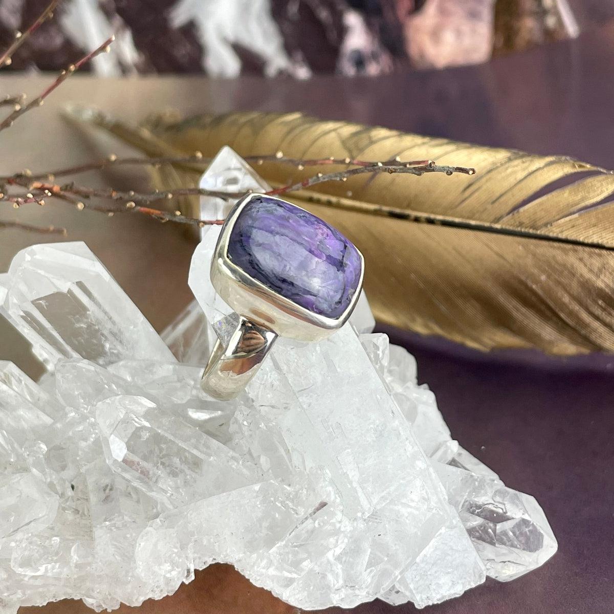 Bright Purple Stone Ring