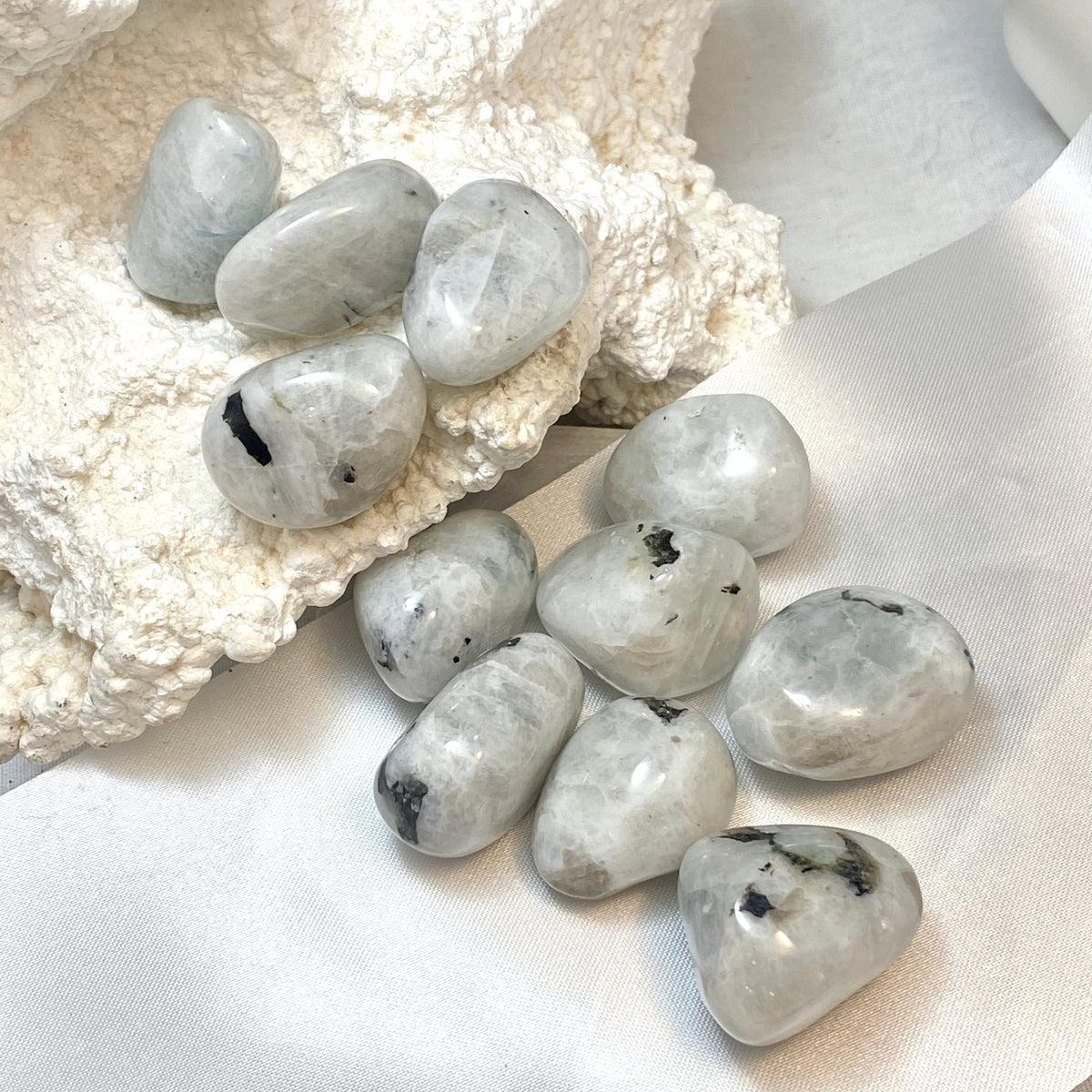 Rainbow Moonstone Tumbled Stones