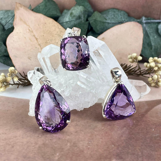 Amethyst Assorted Shape Pendants