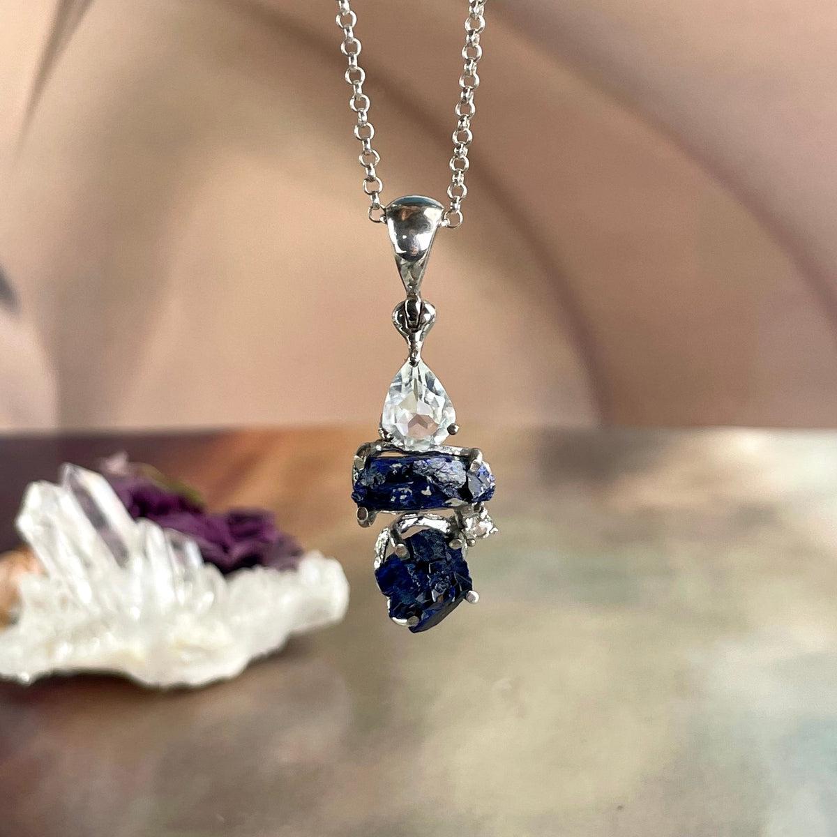 Topaz And Azurite Pendant