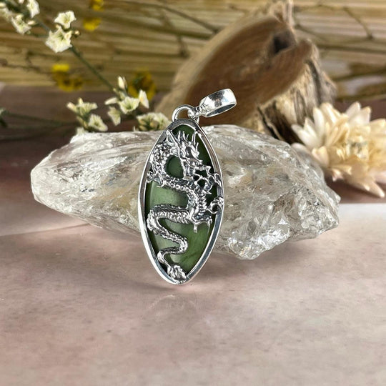 Australian Jade Dragon Pendant